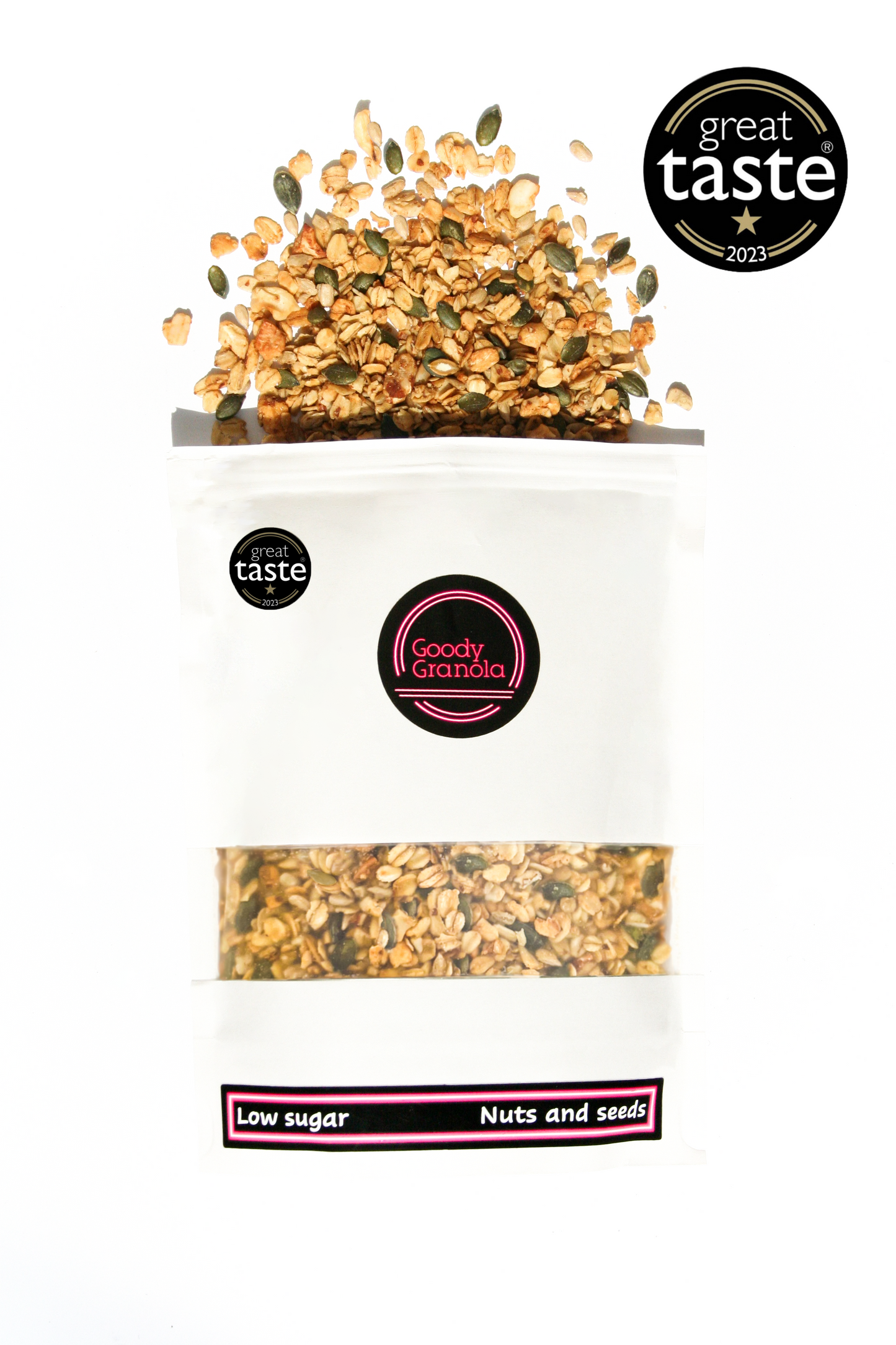 Great Taste 2023 award winning no refined sugar granola